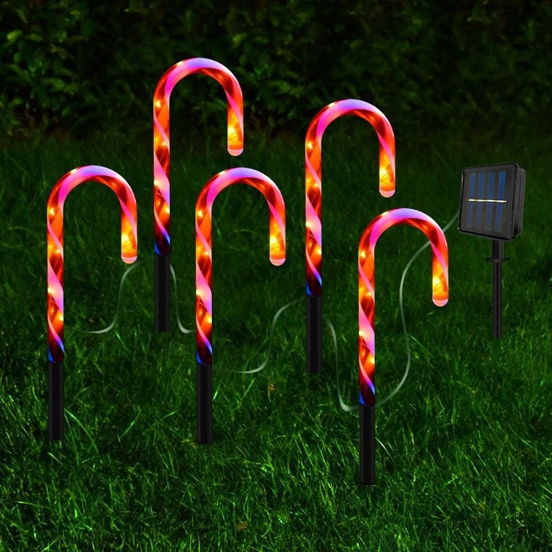 Led Cross-Border New Solar Cane Lights Christmas Decorative Lights Garden Lawn Lights Courtyard Lights in Stock Velumoza