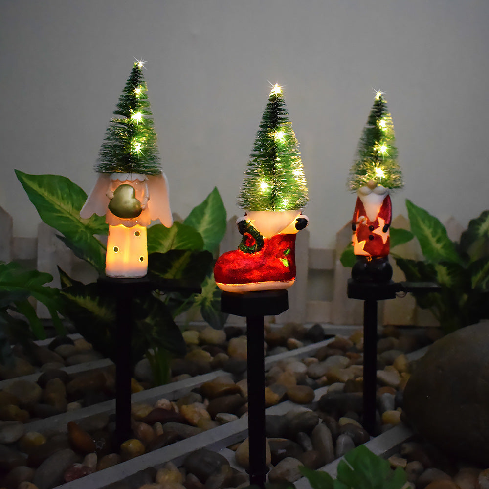 Christmas new solar lights outdoor garden lights dark automatic bright Christmas boots garden decorative atmosphere lights Velumoza