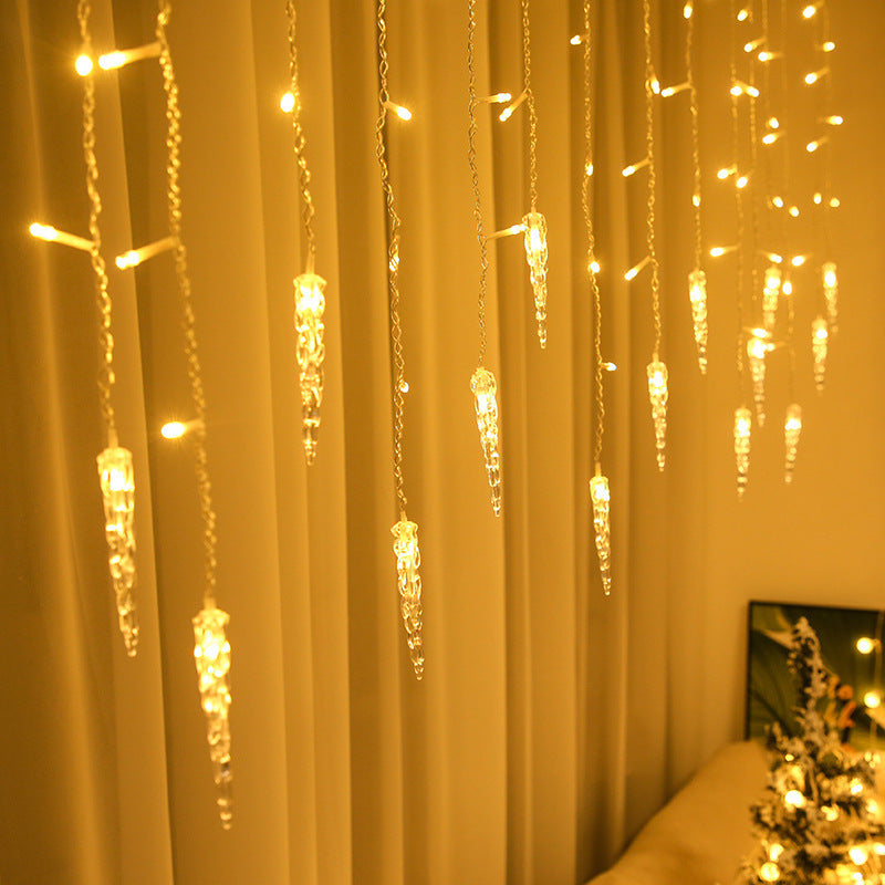 Cross-border ice spike light, USB string lights, colorful string lights, waterfall lights, star lights, outdoor waterproof garden courtyard lights Velumoza