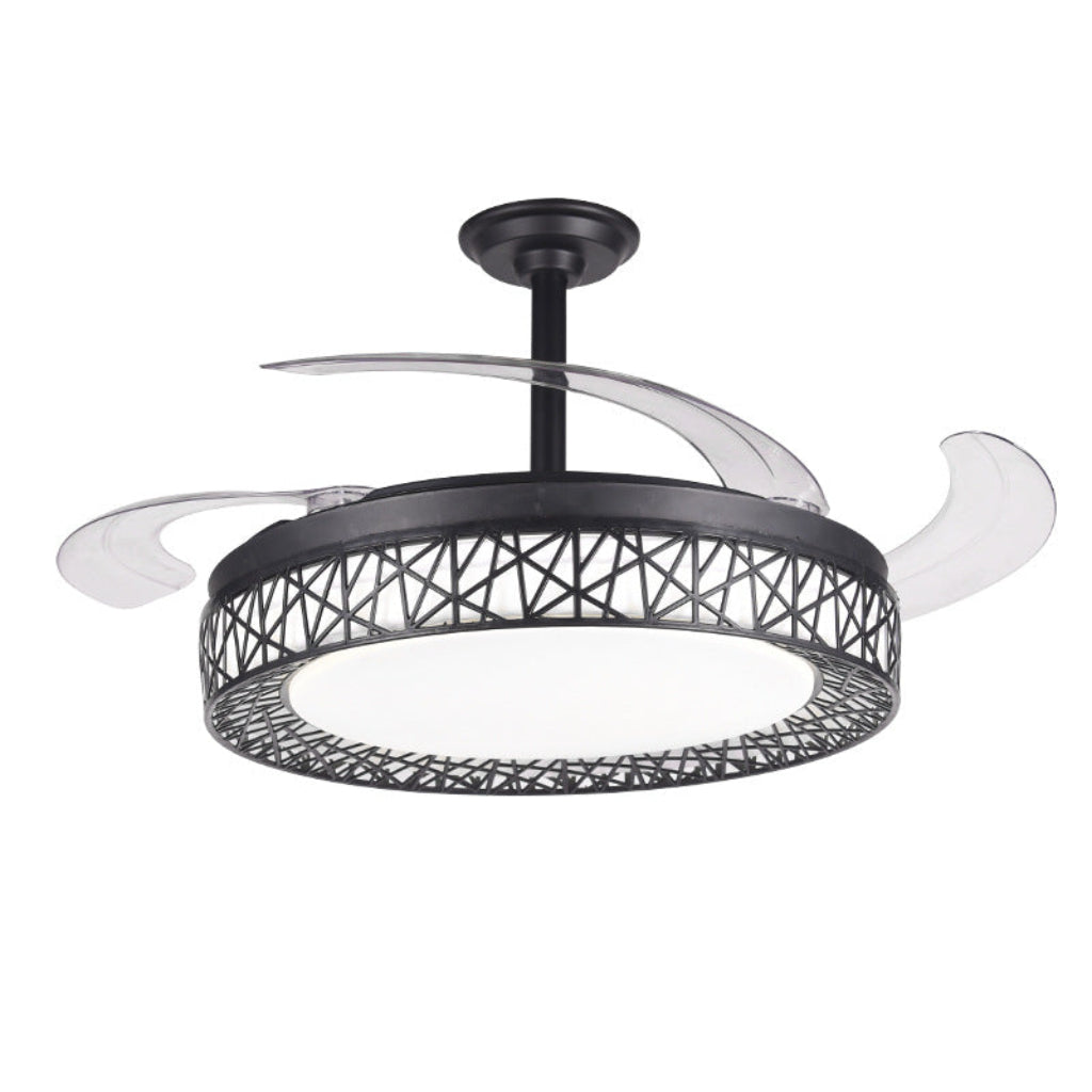 Ceiling Fans with Lights, 42" & 48" Invisible Blade, 6-Speed LED Velumoza