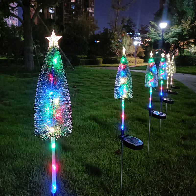 New Outdoor Solar Christmas Tree Lights for Christmas Holiday Garden Yard Lawn Decoration Led Ground-Insert Atmosphere Lights Velumoza