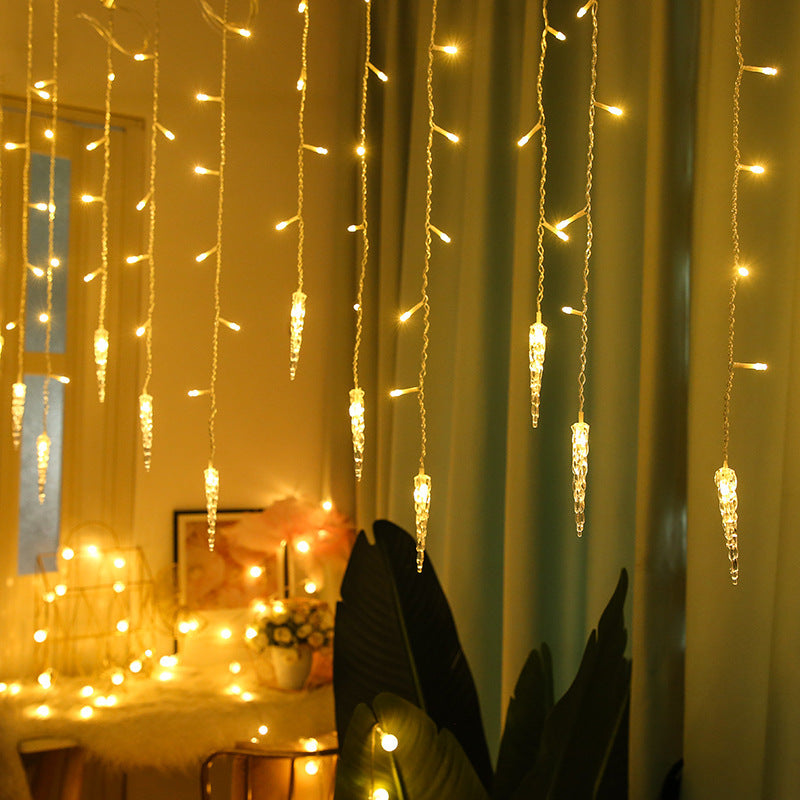 Cross-border ice spike light, USB string lights, colorful string lights, waterfall lights, star lights, outdoor waterproof garden courtyard lights Velumoza