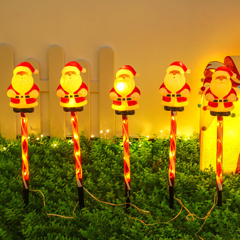 New cross-border Santa Claus ground lights, outdoor waterproof decorative lights for courtyard and garden, holiday atmosphere lawn lights Velumoza