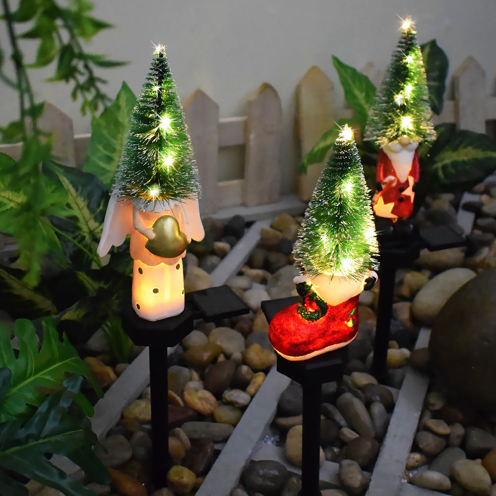 Christmas new solar lights outdoor garden lights dark automatic bright Christmas boots garden decorative atmosphere lights Velumoza