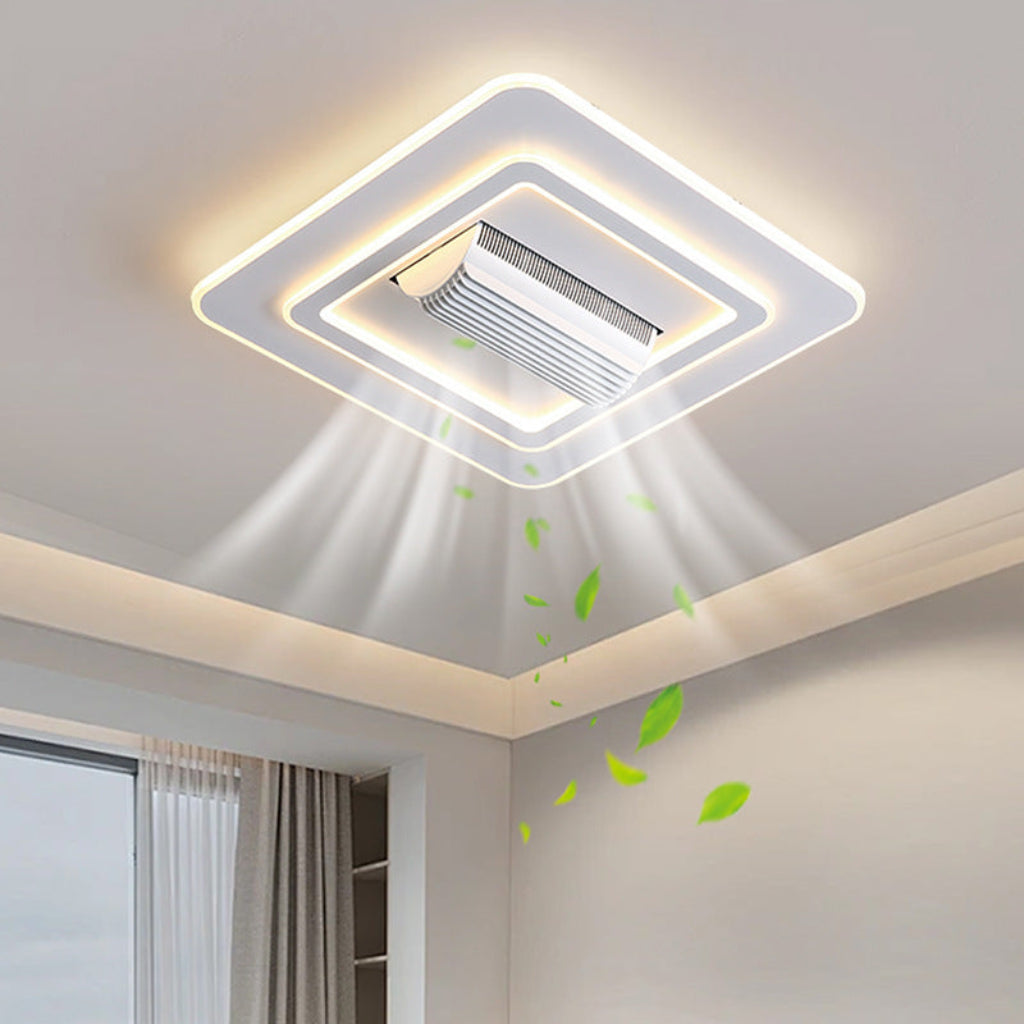 Bladeless Ceiling Fan and Light, Ultra-Thin LED, Voice, 6 Sizes Velumoza