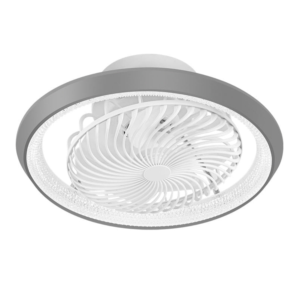 Remote Ceiling Fan with Light – 360° Oscillating, 3 Finishes Velumoza