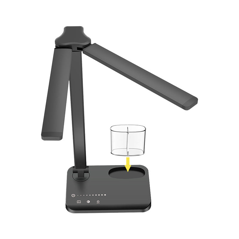 Source Factory Pen Holder Dual-Head Eye-Protection Desk Lamp, High-Power Foldable Led Lamp for Study, Cross-Border Zhongshan Lighting Factory Velumoza