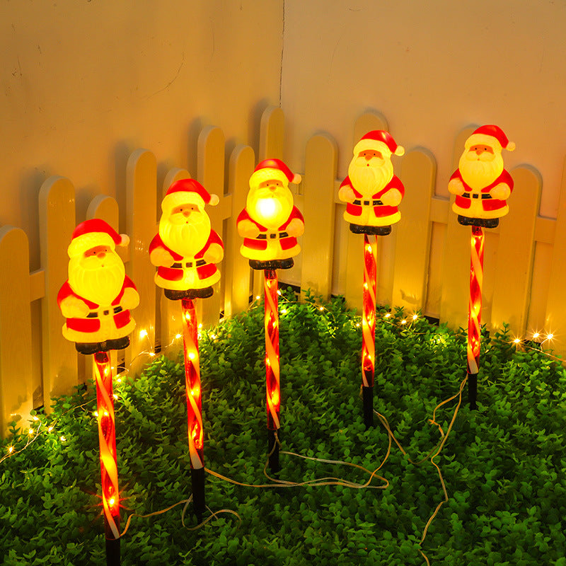 New cross-border Santa Claus ground lights, outdoor waterproof decorative lights for courtyard and garden, holiday atmosphere lawn lights Velumoza
