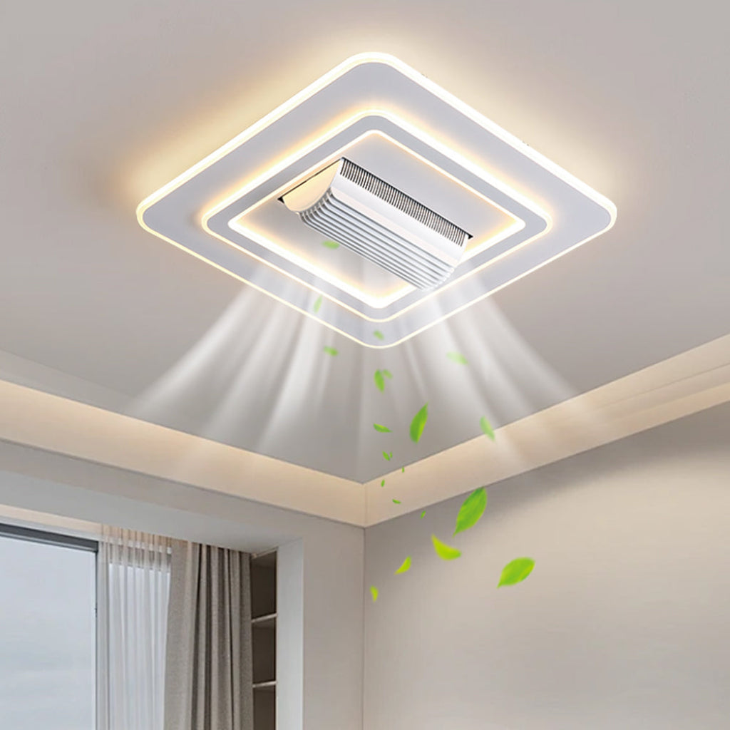 Bladeless Ceiling Fan and Light, Ultra-Thin LED, Voice, 6 Sizes Velumoza