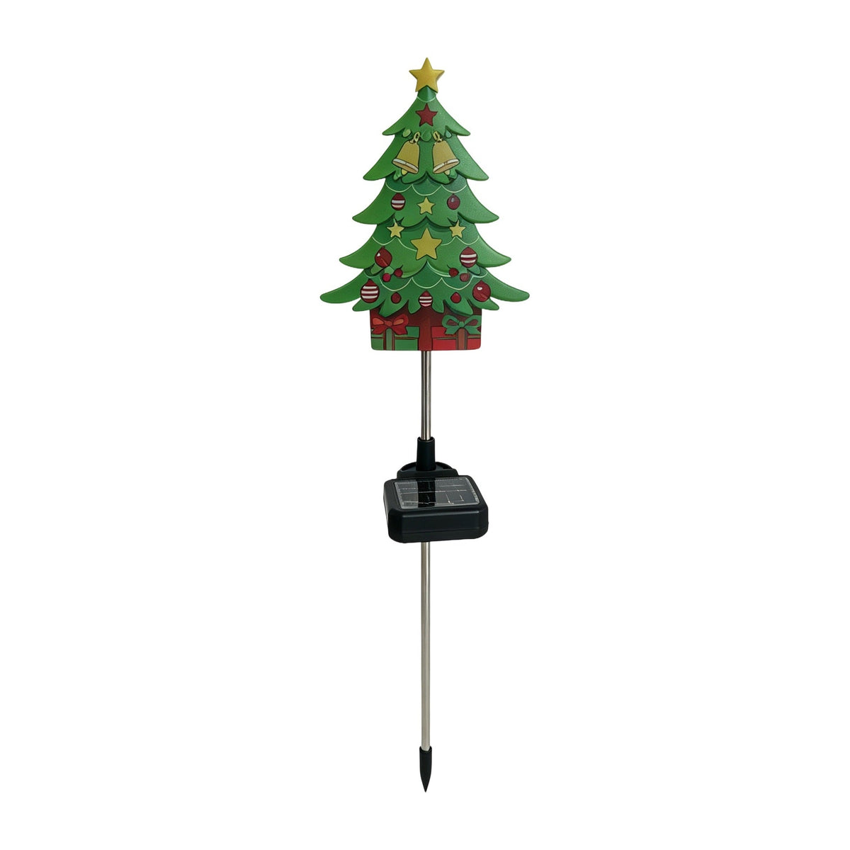 2026 New Model Christmas Tree Solar Ground Lights Outdoor Lawn Garden Christmas Atmosphere Flashing Decorative Lights Velumoza