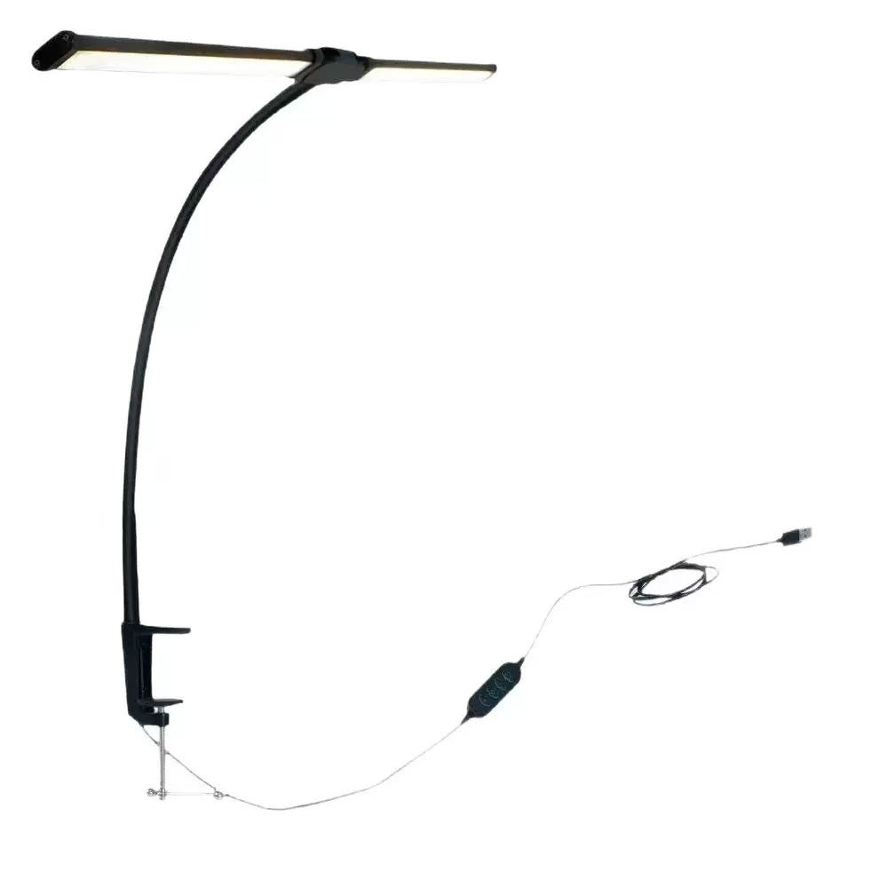 Study Eye-Protection Desk Lamp, Dual-Head Clip Lamp, Led Desktop Lamp, Dormitory Eye-Protection Study Lamp, Computer Screen Lamp Velumoza
