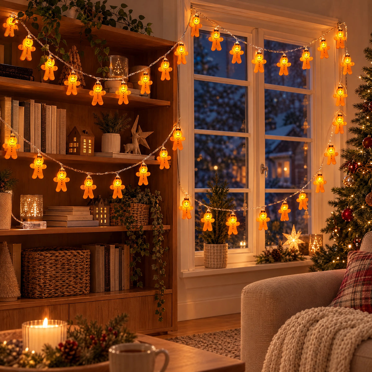 Gingerbread Man Christmas String Lights - 425.20 in