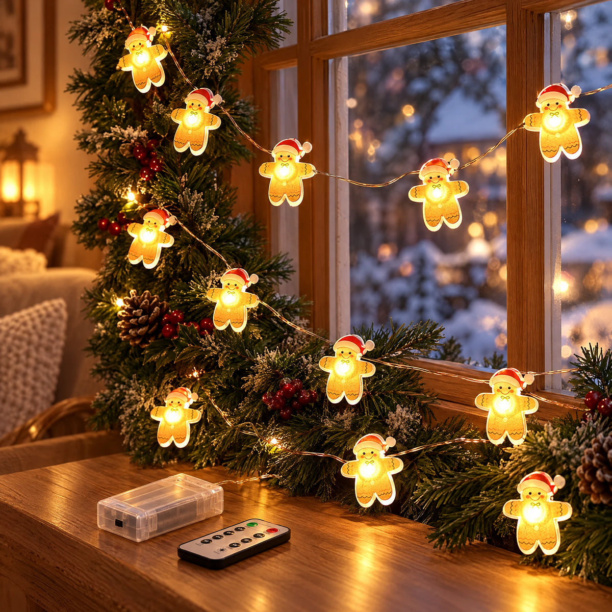 Christmas String Lights – Gingerbread Man - 125.98 in