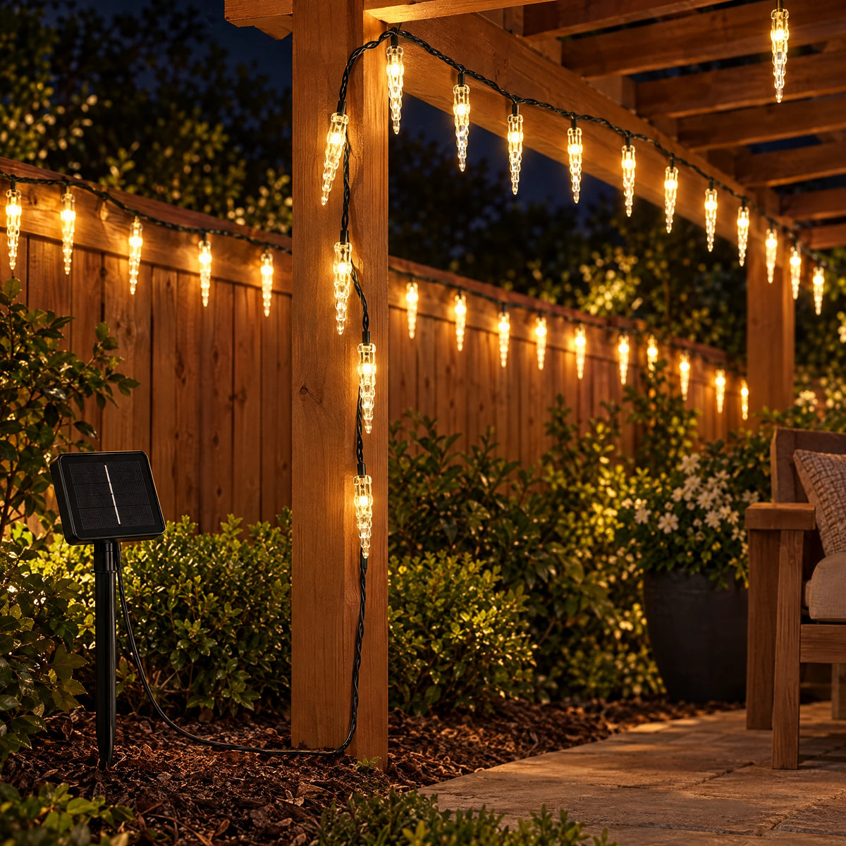 Solar Icicle Lights