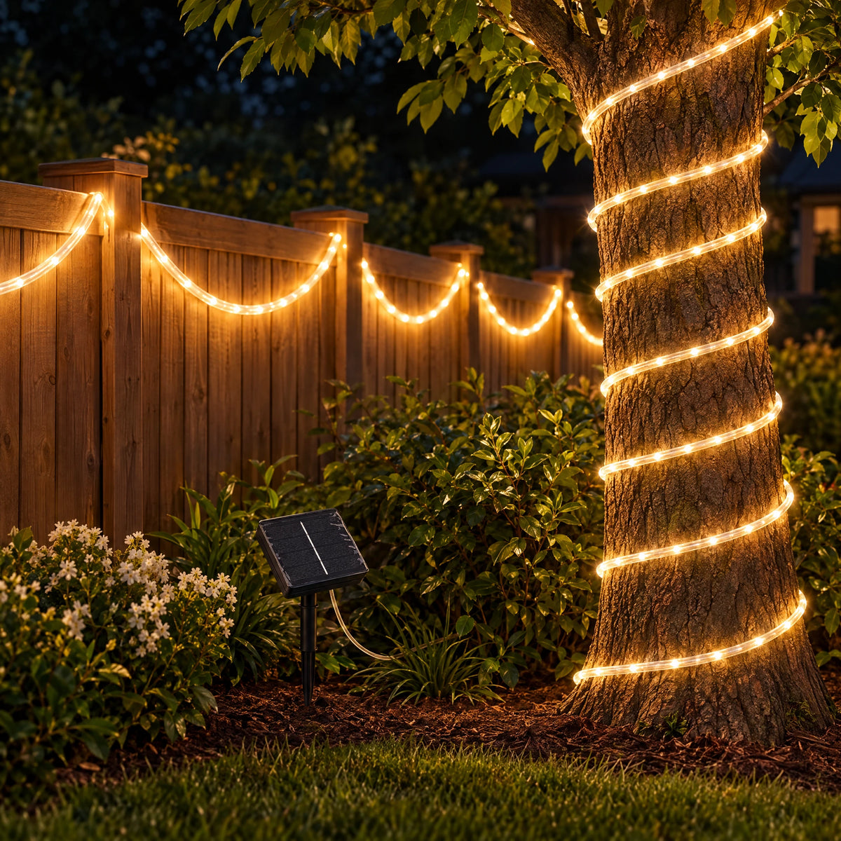 Solar LED Rope Tube Lights - Warm White 476.38 in
