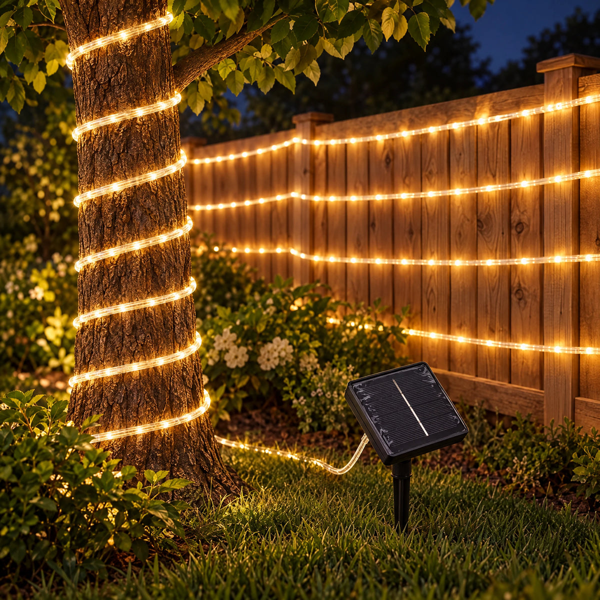 Solar LED Rope Tube Lights - Warm White 1271.65 in