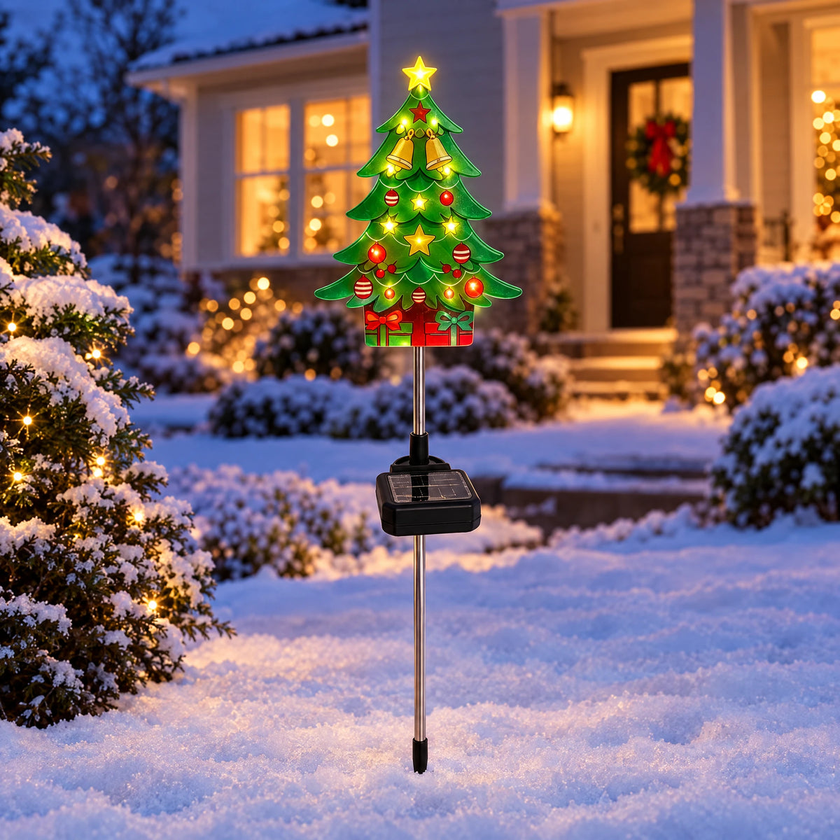 Solar Christmas Tree Stake Light