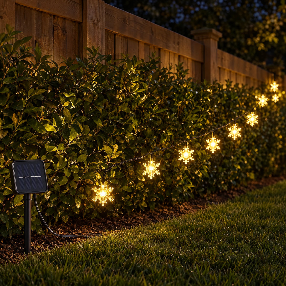Solar Snowflake String Lights - Warm White 374.02 in 50 LEDs