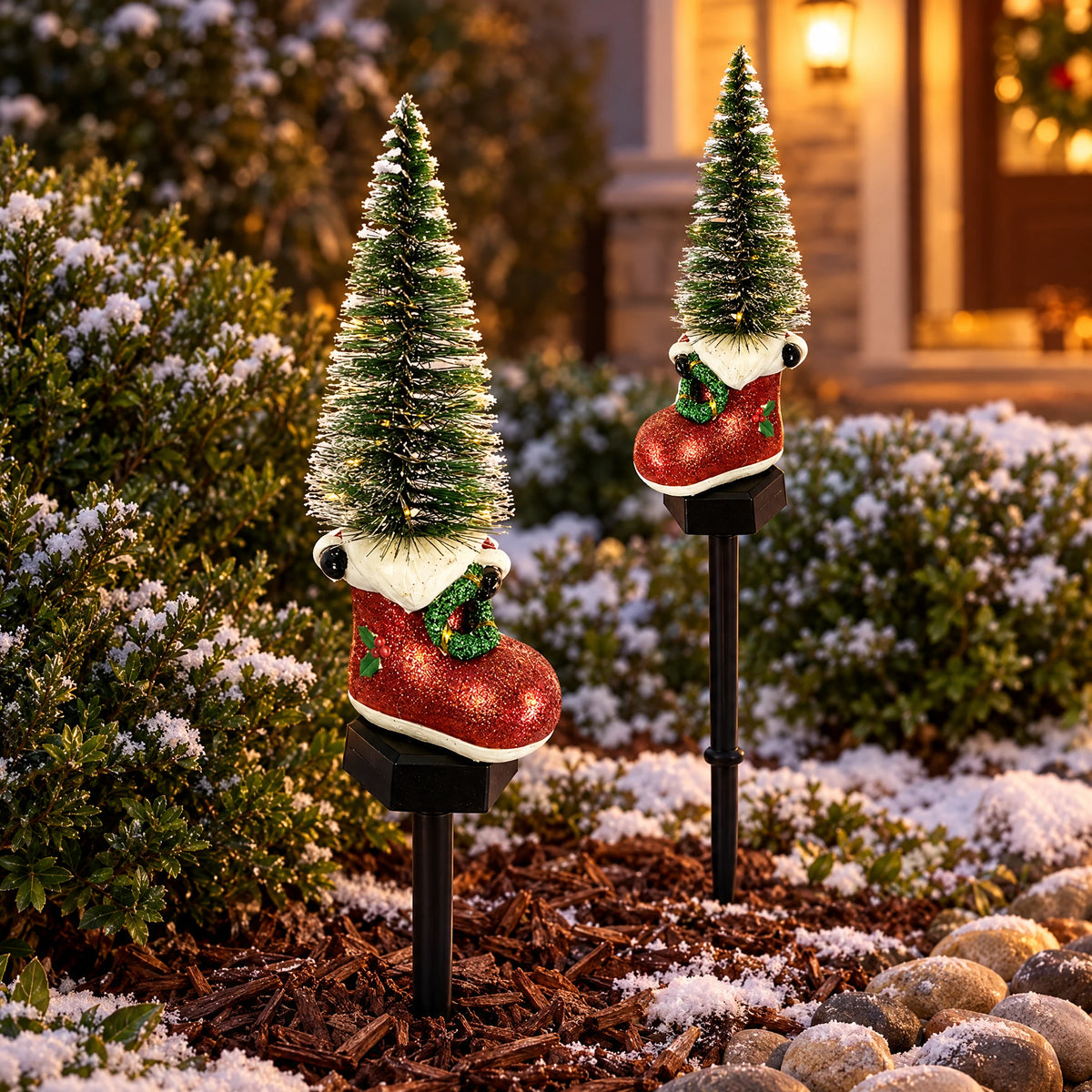 Solar Christmas Figure Garden Lights
