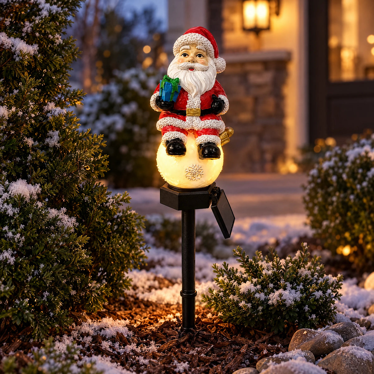 Solar Christmas Figure Garden Lights - oldmanball
