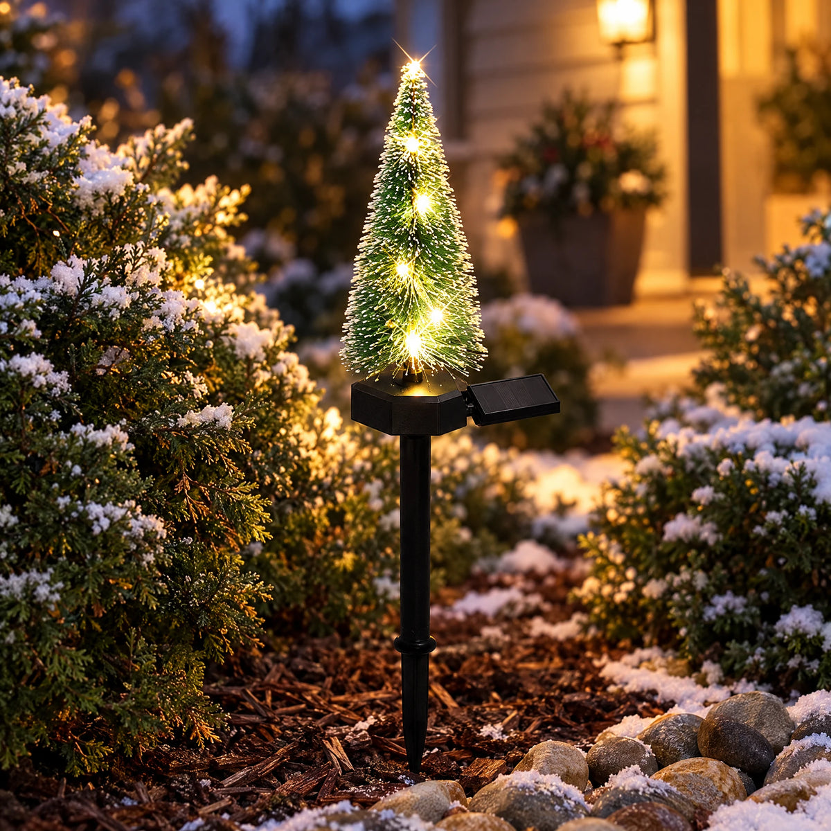 Solar Christmas Figure Garden Lights - pinetree