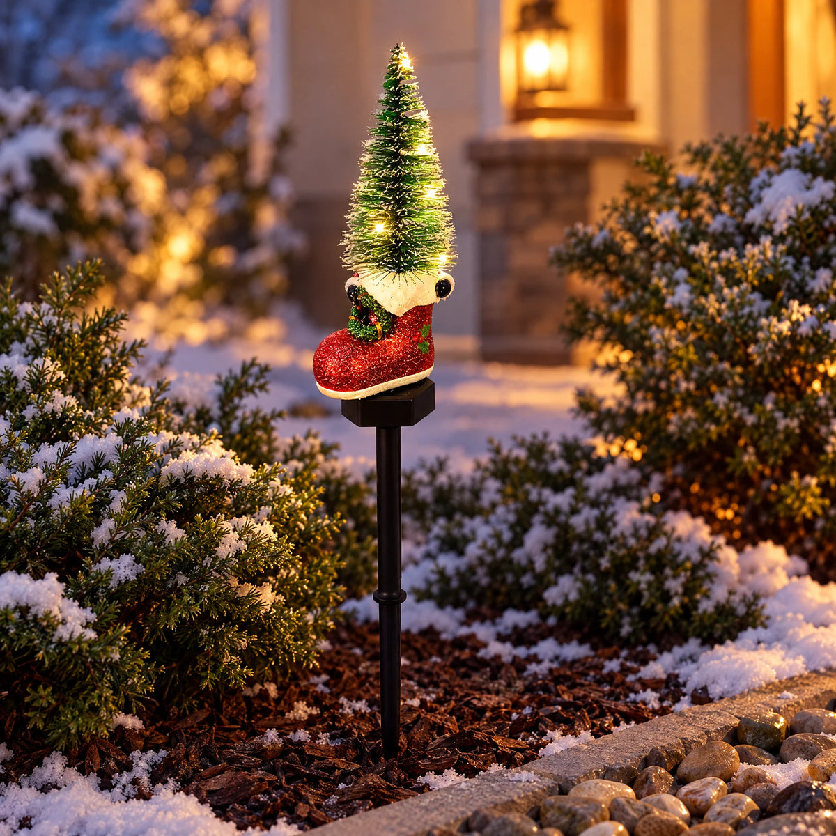 Solar Christmas Figure Garden Lights - redboots