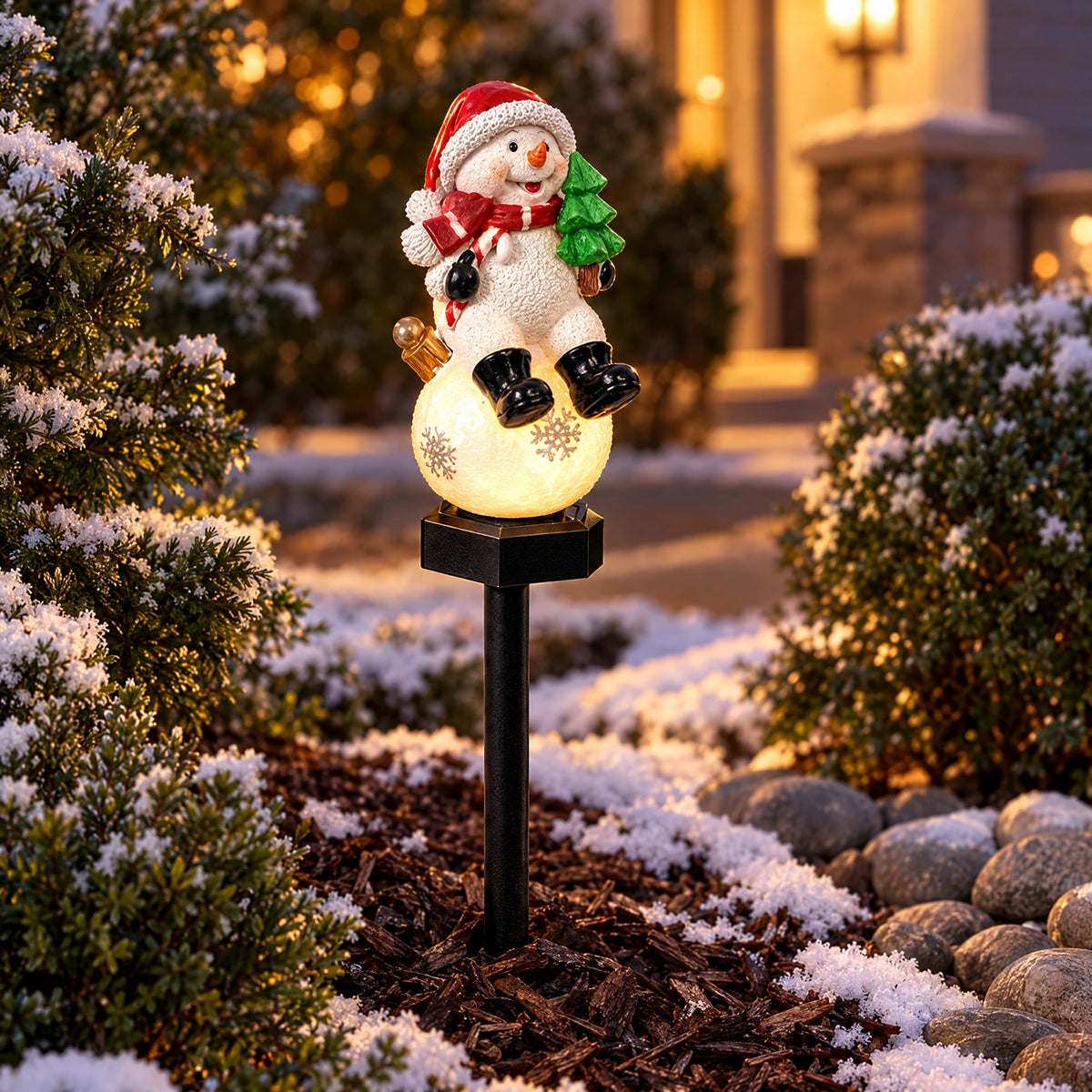 Solar Christmas Figure Garden Lights - snowmanball