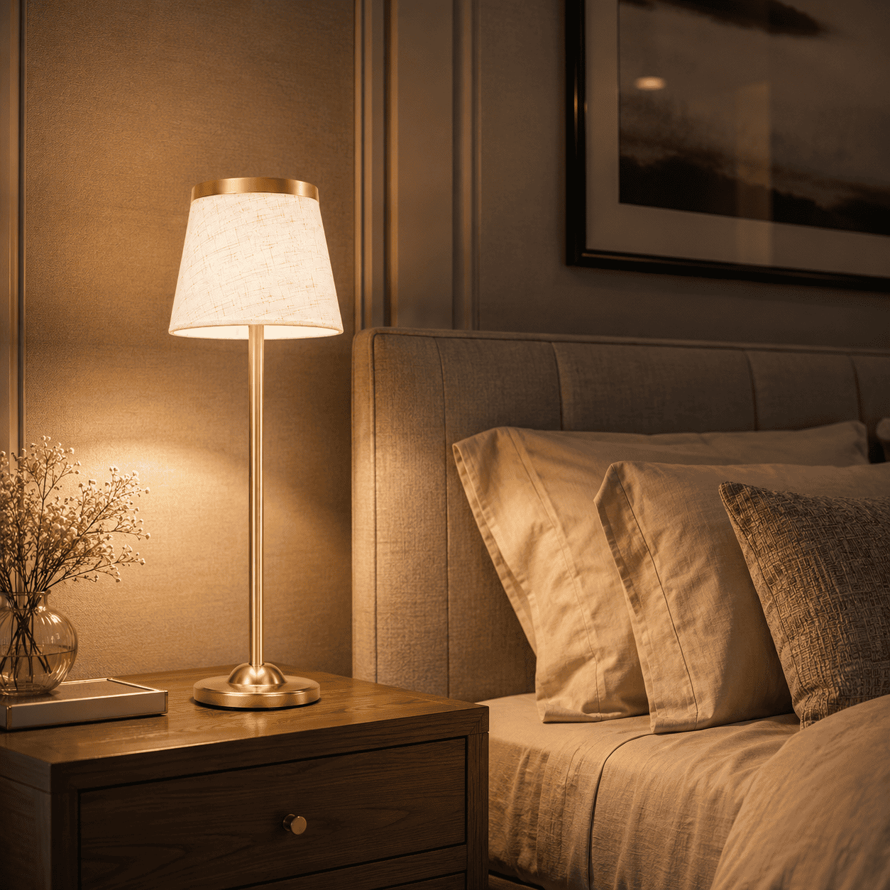 Portable Touch Dimmable Cordless Desk Lamp for Bedroom, Office & Home