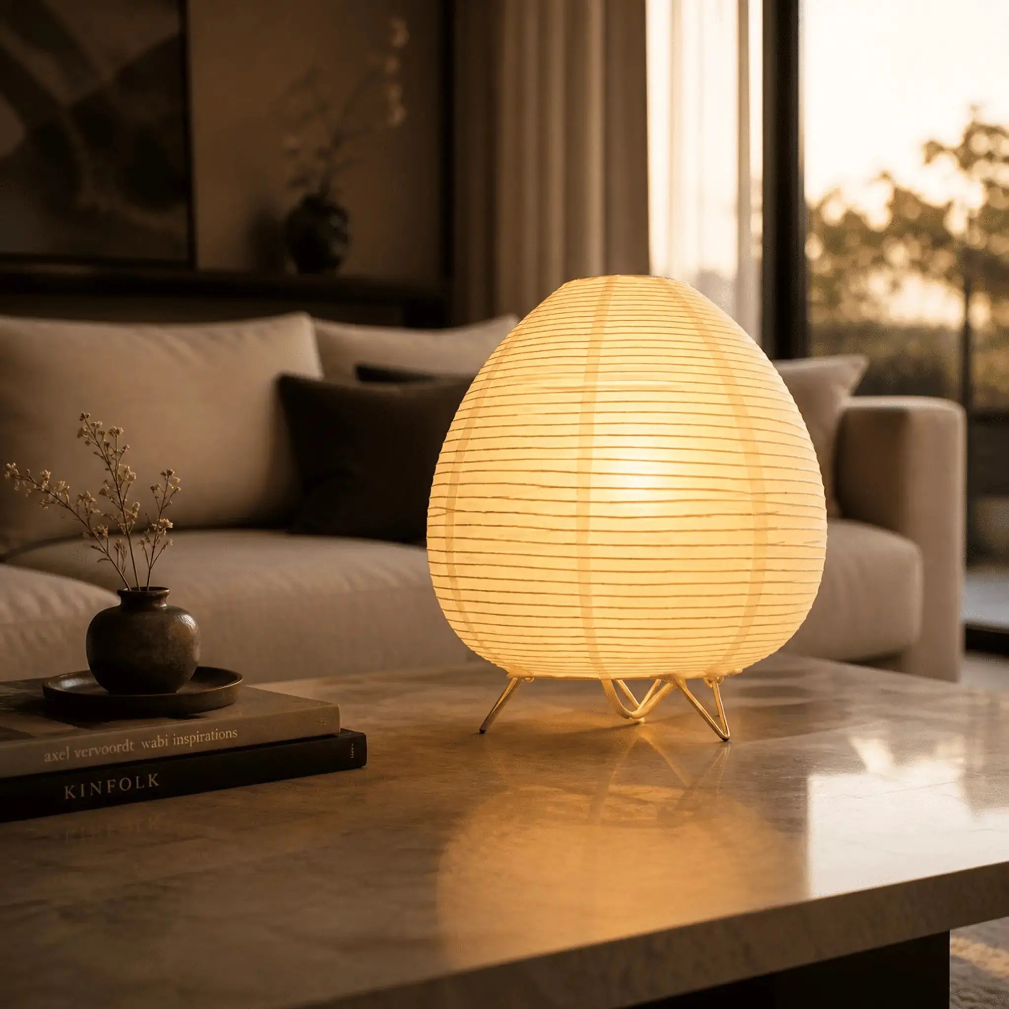 Rice Paper Table Lamp LED