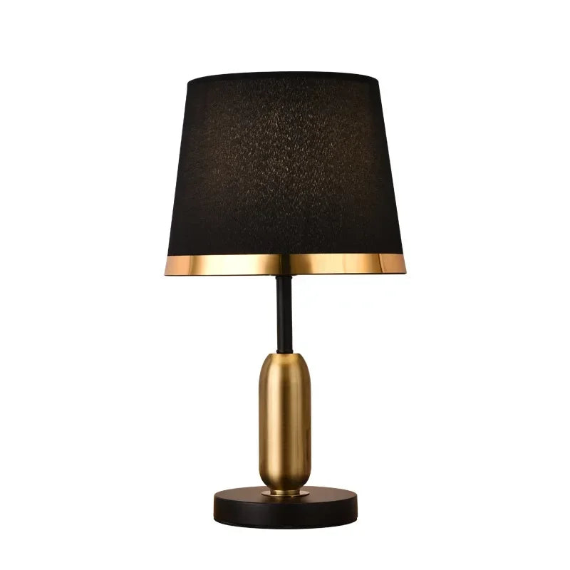 European Retro Desk Lamp - Classic Fabric Lampshade Bedside Night Light