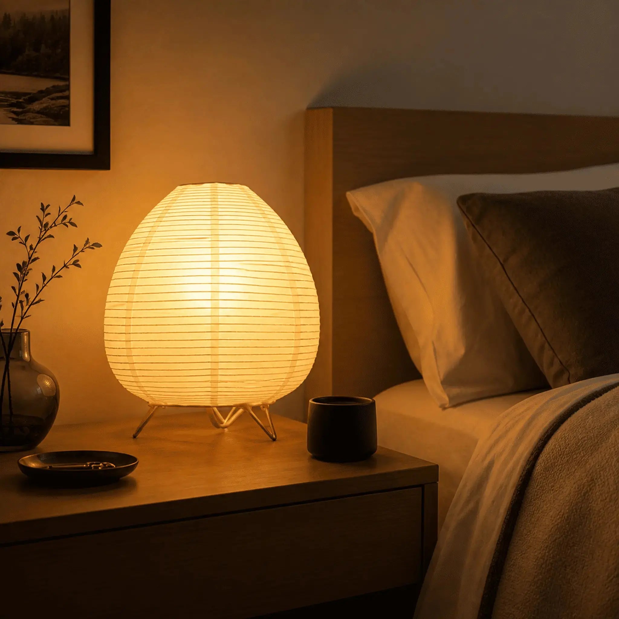 Rice Paper Table Lamp LED