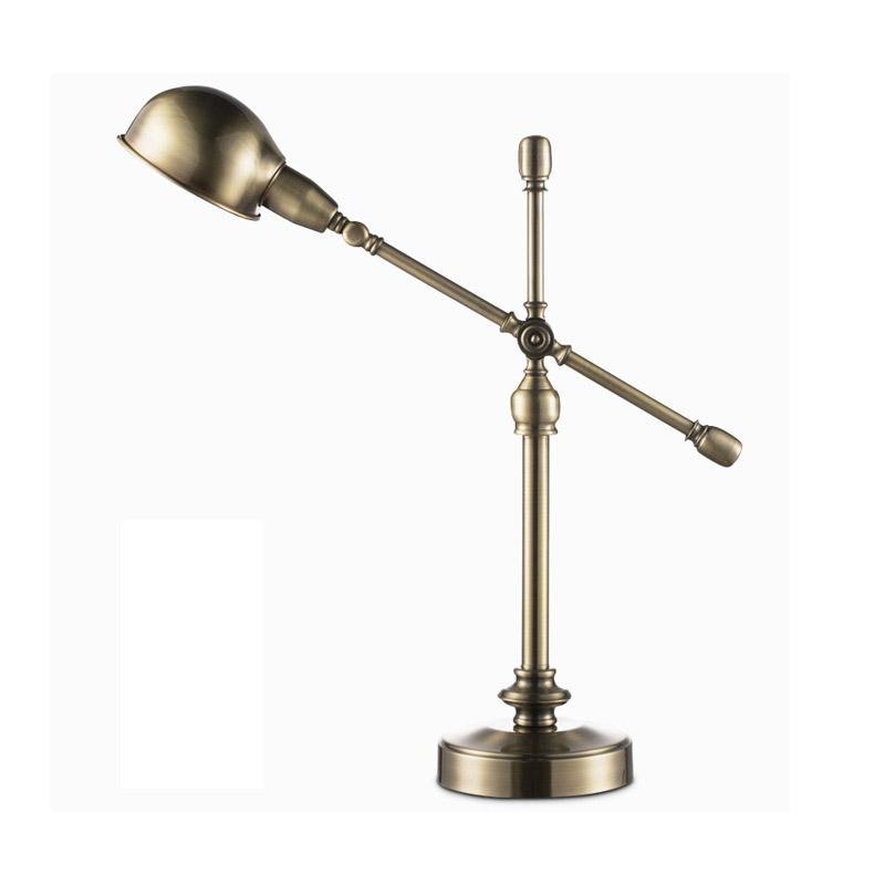Vintage Antique Brass Adjustable Desk Lamp – Mid-Century Modern Task Light