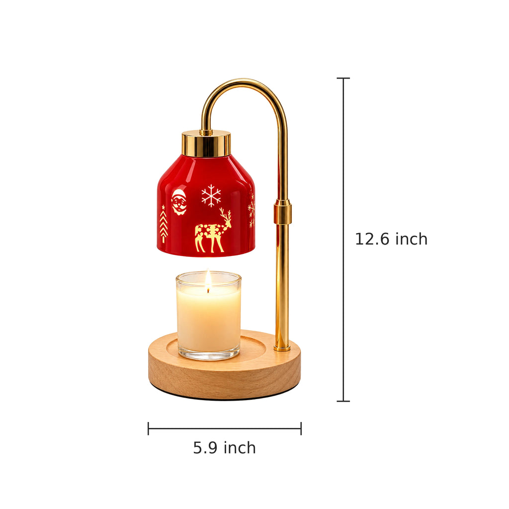 Christmas Candle Warmer Table Lamp dimensions - 5.9 x 12.6 inch