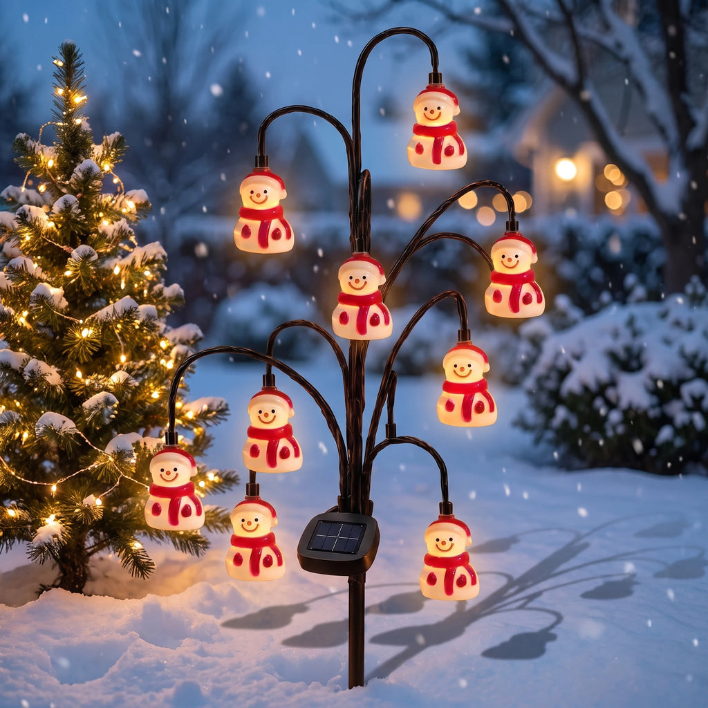 Solar Christmas Lights Ground Stake - Snowman Doll