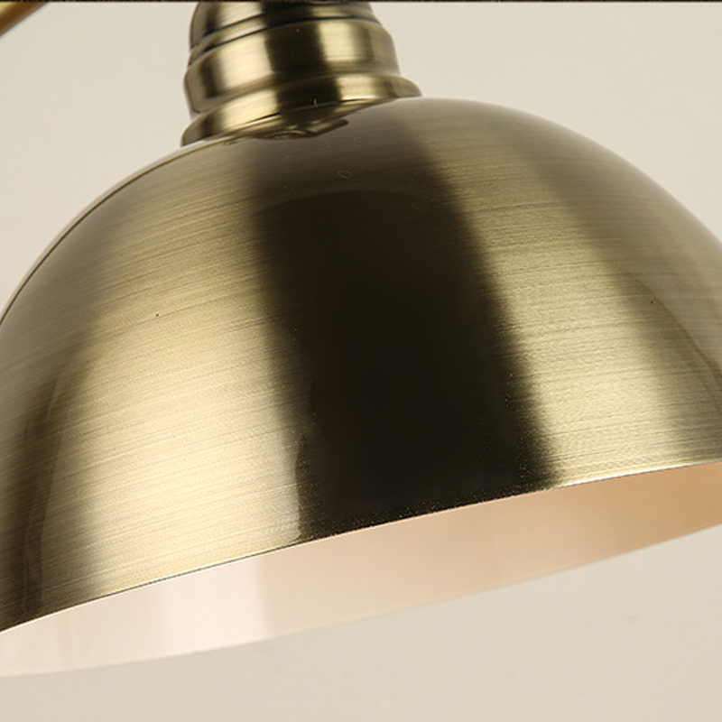Vintage Bronze Gooseneck LED Desk Lamp with Adjustable Metal Shade & Remote Control