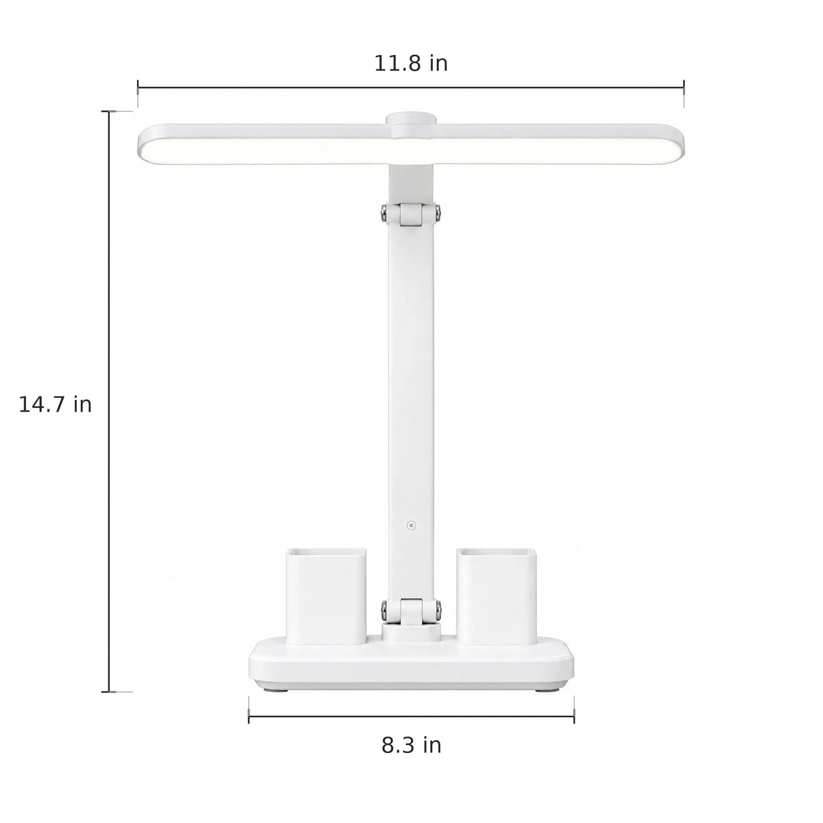 LED Desk Lamp with Pen Holders - Dimensions