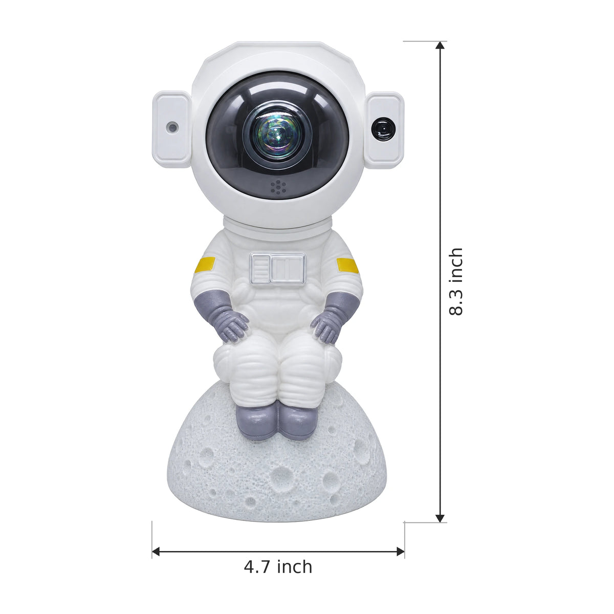 Astronaut Galaxy Projector Night Light with Bluetooth Speaker and Moon Base - Dimensions