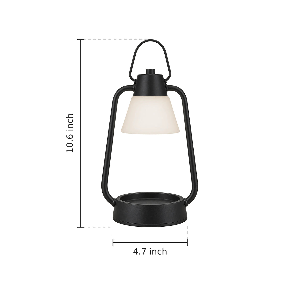 Lantern Candle Warmer Lamp - Dimensions