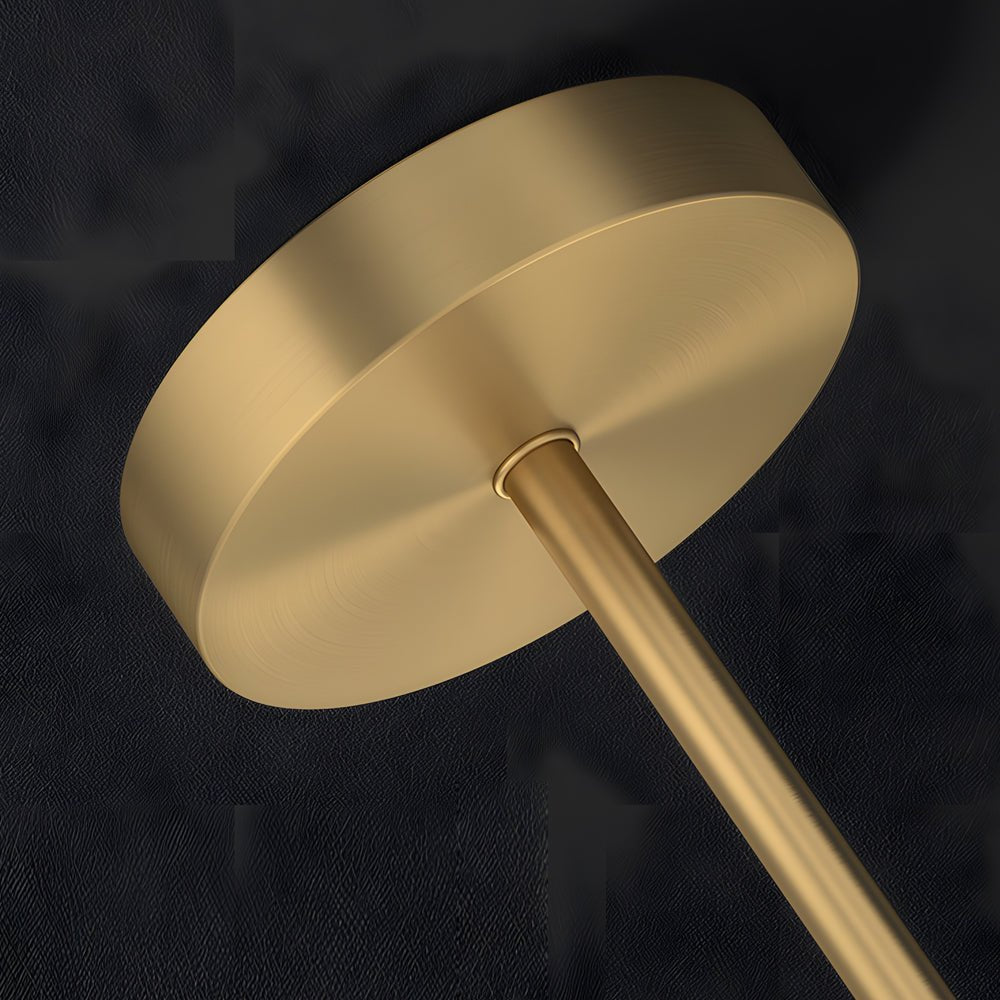 Modern Linear LED Desk Lamp, Adjustable Angle, Brushed Copper, Integrated 24W LED, 3 Color Temperatures