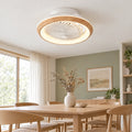 360° Oscillating Ceiling Fan with Light - Style 008 Wood Grain