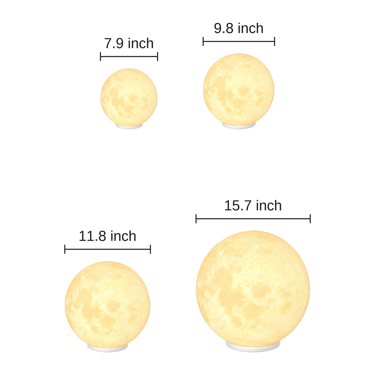 Moon Globe Floor Lamp dimensions