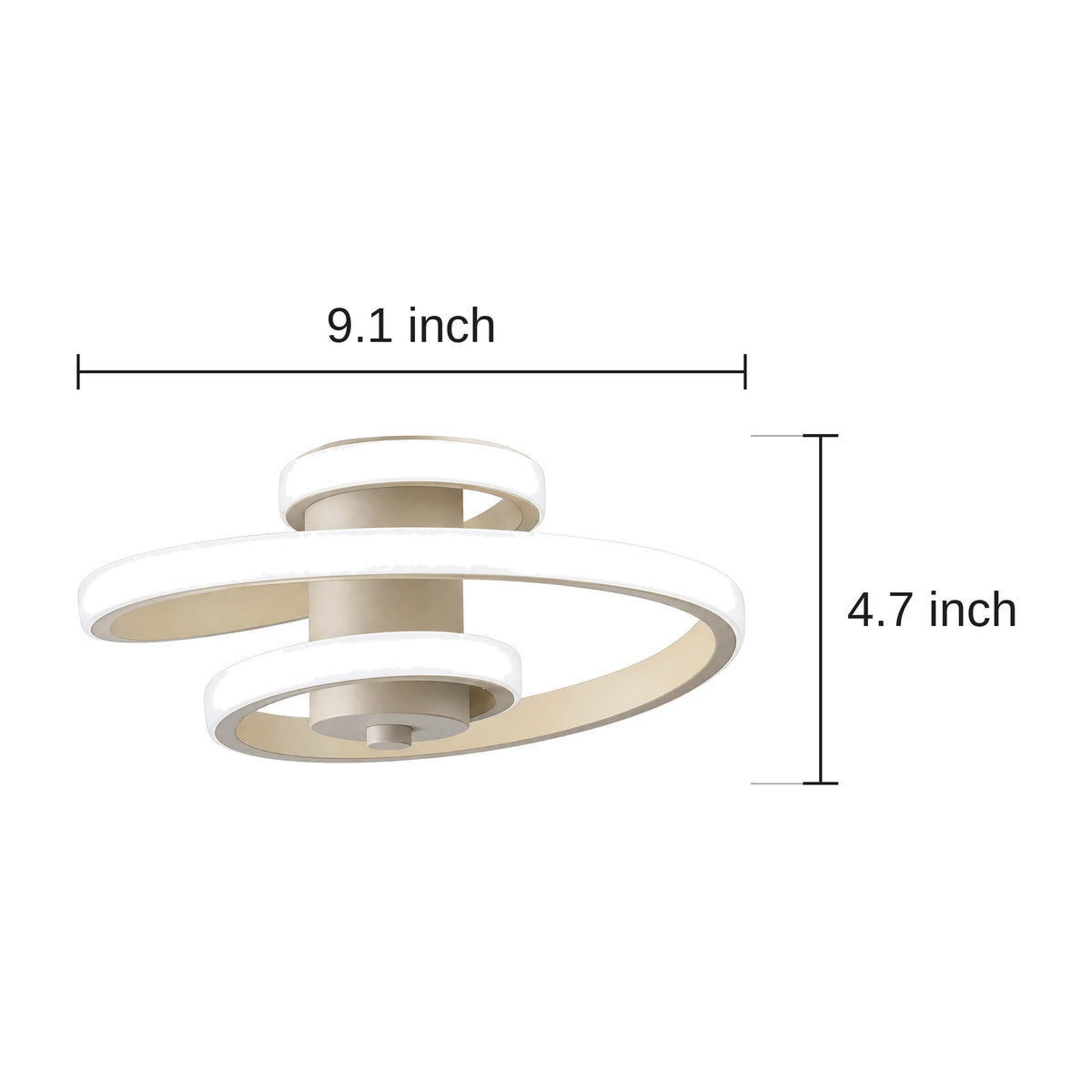 Spiral LED Ceiling Light dimensions