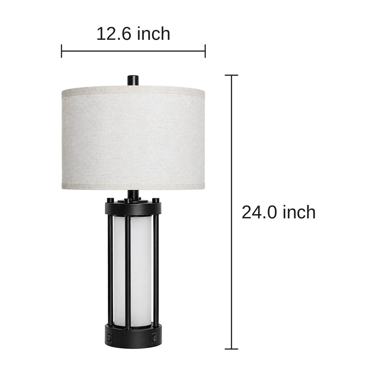 Retro Table Lamp dimensions
