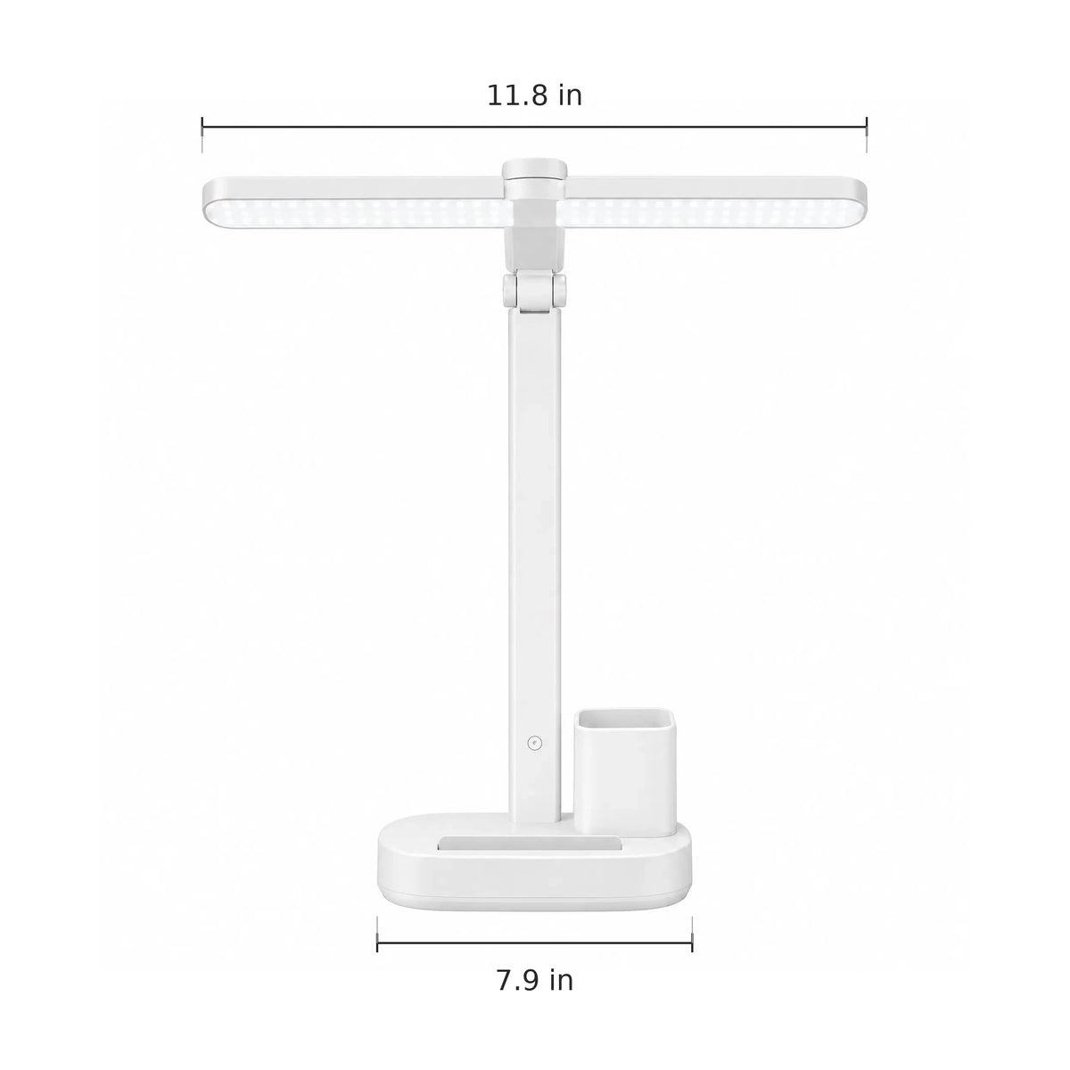 T-Shaped LED Desk Lamp with Pen Holder - Dimensions