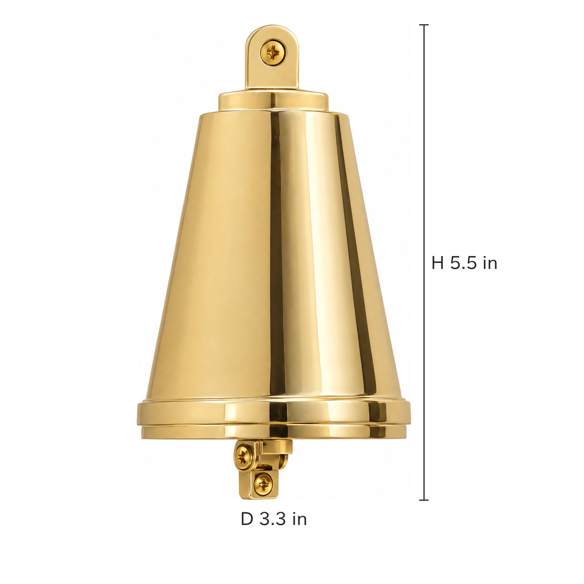 Brass Outdoor Wall Lamp - Dimensions