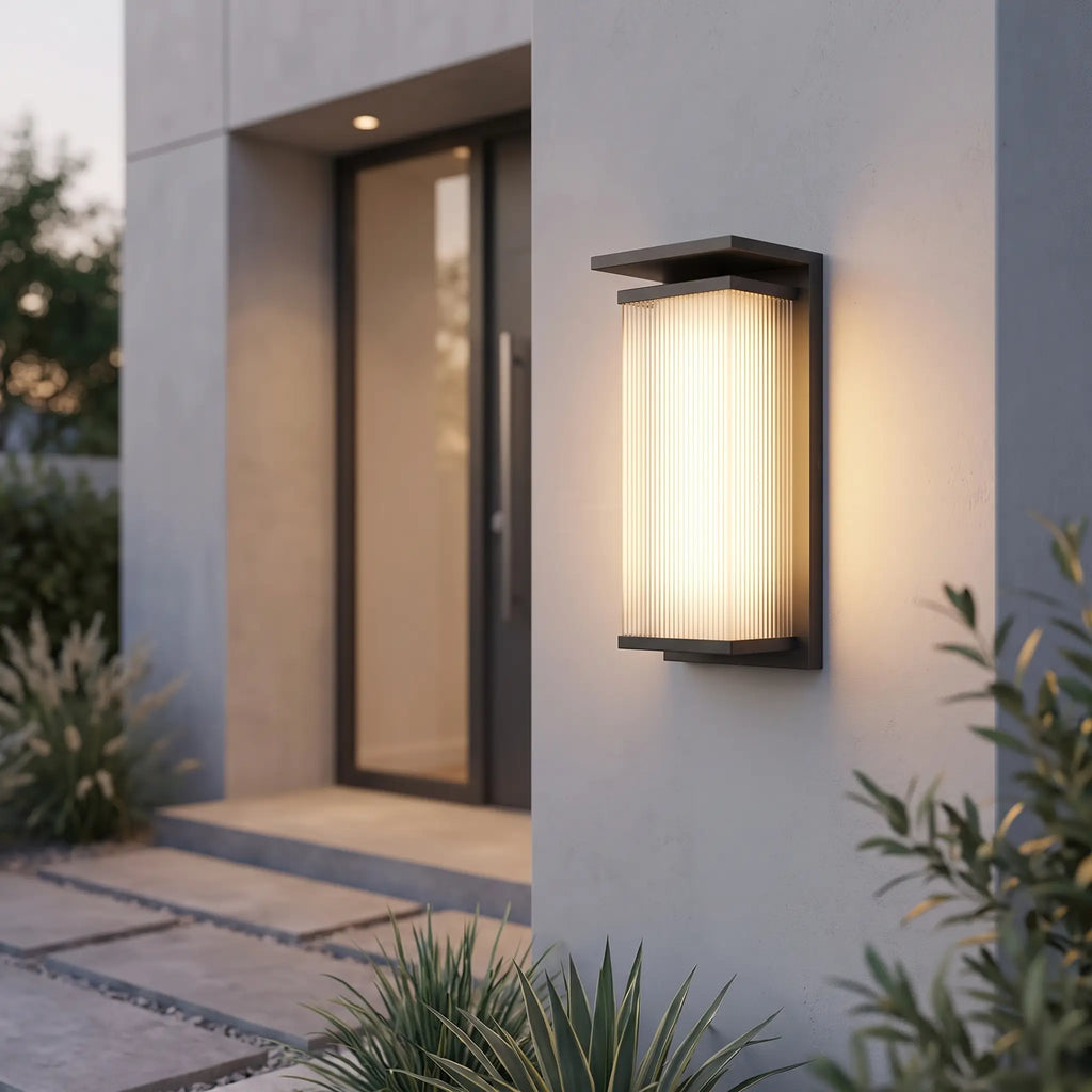 Modern Outdoor Wall Light - 35cm Compact