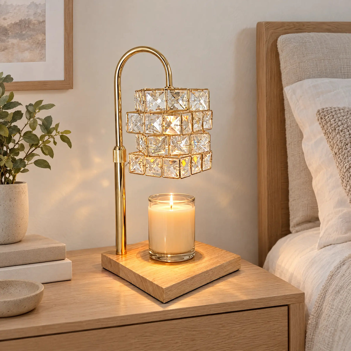 Crystal Shade Candle Warmer Lamp
