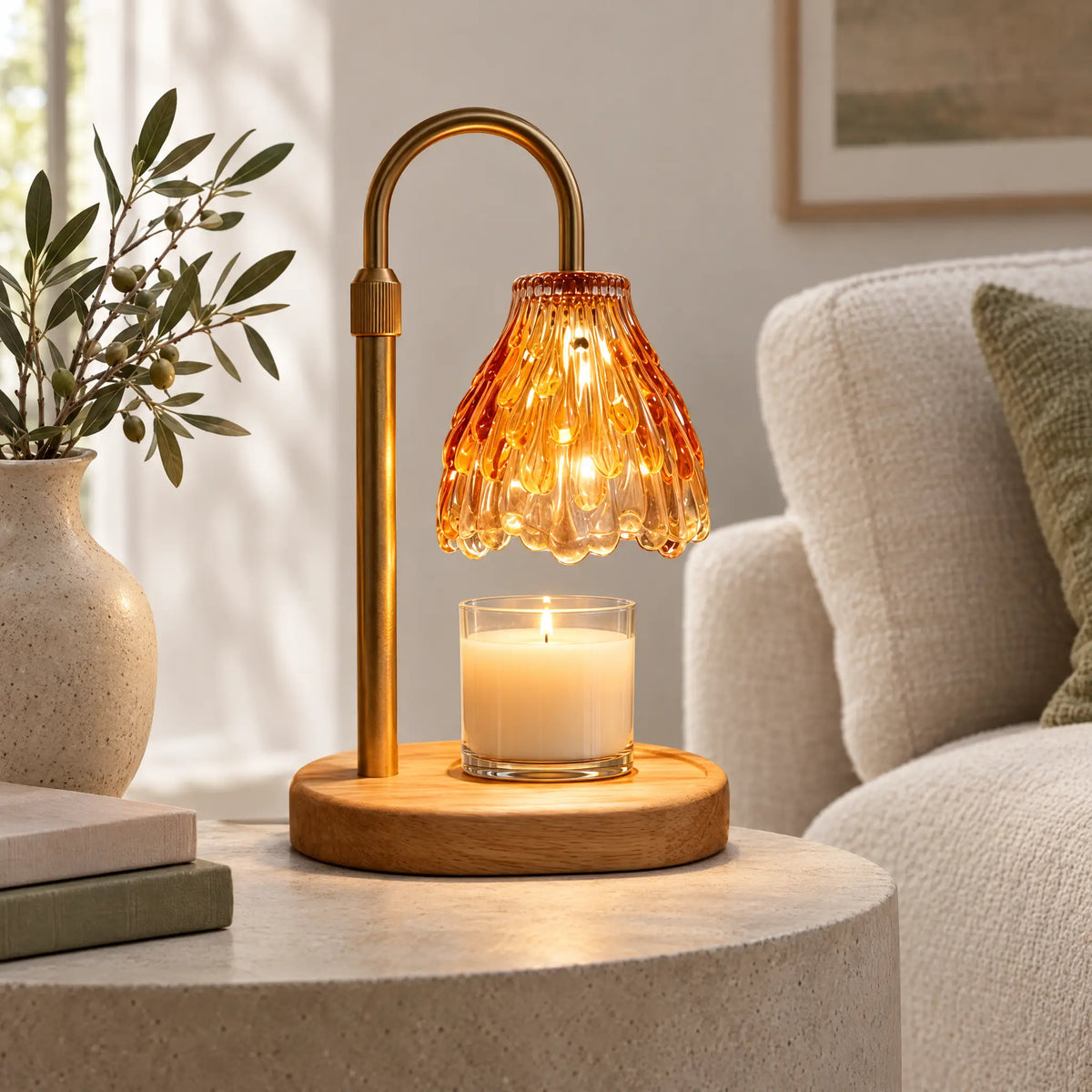 Flower Shade Candle Warmer Lamp