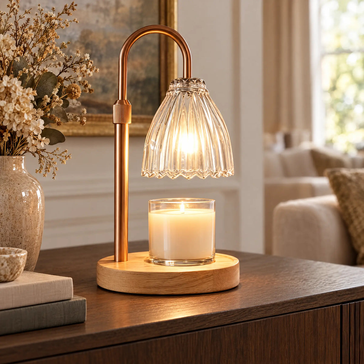 Fluted Bell Candle Warmer Lamp