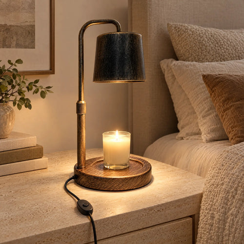 Bronze Candle Warmer Lamp - Four-Level Dimmer Switch